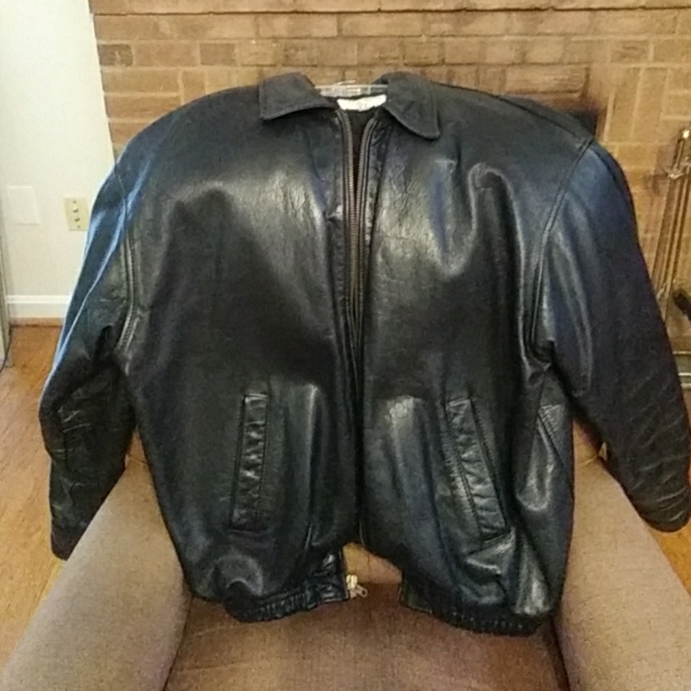 Mens Black Leather Jacket